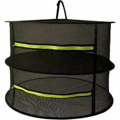 GRID COOL Filet De Séchage Avec Fermeture éclair 2 Couches Pliable 61 Cm X 61 Cm X 38 Cm Noir Pour Le Séchage Des Légumes, De La Viande, Des Herbes, Du Poisson, Etc.