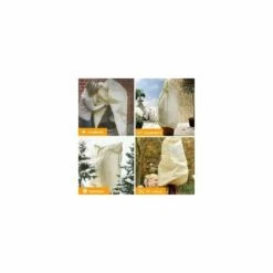 MINKUROW Housse D'hivernage Pour Plante, Housse De Protection Pour Plantes Ajustable Avec Cordon De Serrage à Glissière, Anti-Givre Réutilisable Sac De Protection Des Plantes, 180 X 120 Cm, Beige -Protection Pour Végétaux Soldes 63693198 4