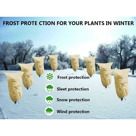 MEZHENG 4 Pcs Housse Protection Plante Hiver,100 X 80 Cm, Housse Hivernage Pour Plantes, Voile Dhivernage, Housse D’Hivernage Arbre, Housse Hivernage Palmier Con Ajustable Avec Cordon De Serrage 4 MEZHENG 4 Pcs Housse Protection Plante Hiver,100 X 80 Cm, Housse Hivernage Pour Plantes, Voile Dhivernage, Housse D’Hivernage Arbre, Housse Hivernage Palmier Con Ajustable Avec Cordon De Serrage – Image 2