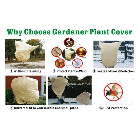 MEZHENG 4 Pcs Housse Protection Plante Hiver,100 X 80 Cm, Housse Hivernage Pour Plantes, Voile Dhivernage, Housse D’Hivernage Arbre, Housse Hivernage Palmier Con Ajustable Avec Cordon De Serrage 6 MEZHENG 4 Pcs Housse Protection Plante Hiver,100 X 80 Cm, Housse Hivernage Pour Plantes, Voile Dhivernage, Housse D’Hivernage Arbre, Housse Hivernage Palmier Con Ajustable Avec Cordon De Serrage – Image 4