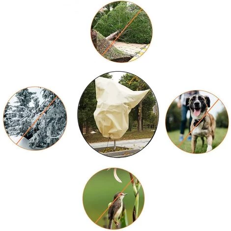 MEZHENG 4 Pcs Housse Protection Plante Hiver,100 X 80 Cm, Housse Hivernage Pour Plantes, Voile Dhivernage, Housse D’Hivernage Arbre, Housse Hivernage Palmier Con Ajustable Avec Cordon De Serrage 7 MEZHENG 4 Pcs Housse Protection Plante Hiver,100 X 80 Cm, Housse Hivernage Pour Plantes, Voile Dhivernage, Housse D’Hivernage Arbre, Housse Hivernage Palmier Con Ajustable Avec Cordon De Serrage – Image 5