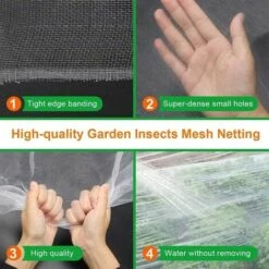 ZOLGINAH Filet Anti Insectes Jardin,Filet Protection Insectes Potager,Filet De Protection Anti-Insectes,Filet Anti Insectes Jardin,Insectes Protection Maille,Filet Anti-Insectes (3*6) -Protection Pour Végétaux Soldes 63729452 3