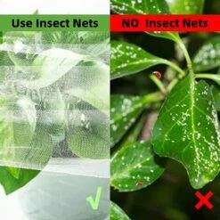 RHAFAYRE Filet De Protection Anti-Insectes, 2pcs Filet De Jardin Avec Cordon De Serrage, Filet Anti Insecte, Filet De Protection Maille Fine Pour Protéger Les Plantes En Pot (0.7×1m) -Protection Pour Végétaux Soldes 63763743 3