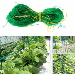 SINCèREETALI 27 Brins De Filets D'escalade Pour Plantes De Jardinage, Melon Et Fruits Gloire Du Matin Fleurs Grimpantes Vignes Grimpantes, Cordes D'escalade, Taille 1,8 * 2,7 M -Protection Pour Végétaux Soldes 63817249 4