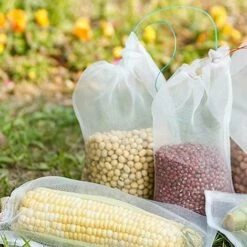LITZEE 50 Pièces Sacs Protection Fruits, Jardin Plante Fruits Protection Sac, Sacs Filet Pour Plantes Nylon, Pour Protéger Fruits, Prévenir Les Piqûres D'insectes, Rangez De Petits Objets -Protection Pour Végétaux Soldes 63867902 4