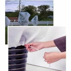 GroupM 60 De Large * 80 Cm De Haut Cordon De Serrage Inférieur 2 Pièces Couverture De Plante Couverture De Protection Hivernale -Protection Pour Végétaux Soldes 63890250 5