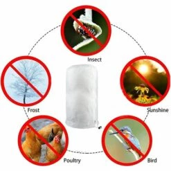 MEZHENG Housses Hivernage Pour Plantes, Housse D'hivernage, Housse De Protection Pour Plante Non Tissée Protection Contre Le Gel Des Plantes En Pots Et Vegetaux (140 X 200CM) -Protection Pour Végétaux Soldes 63891382 4