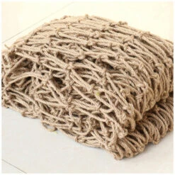 BENOBBY KIDS Filet Pour Plantes Grimpantes, Naturelles Ficelle Jute Corde Filet à Plantes Grimpantes Pour Plantes Grimpantes Haricots Fruits, Maille Murale Photo Suspendue Rétro ,( Corde De 10 Mm D'épaisseur Maille De 10 Cm)