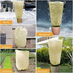 CARILLONSàVENT Carivent 2 Pièces (80 * 60 Cm) Antigel Plante Hivernage Housse De Protection Hiver Plante Antigel Housse De Protection Non Tissé Housse De Protection== -Protection Pour Végétaux Soldes 64139163 4