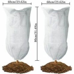 CARILLONSàVENT Couverture Végétale Réutilisable Housses Plantes Jardin Résistant Déchirure Avec Cordon Éclair Sacs Protection Bâche Housse D'Hivernage Non Tissée Pour Protéger Les Plantes Pot Arbres Fruitiers Carivent -Protection Pour Végétaux Soldes 64143553 2