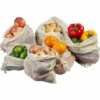 Sac Pour Fruits Et Légumes, 6 Pcs. En 3 Tailles, Filet à Provisions Réutilisable, Sachet En Coton, Sac à Pain Sans Plastique, Lavable Ephé -Protection Pour Végétaux Soldes 64316578 1