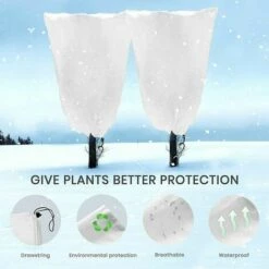 THSINDE Bâche D'hiver Pour La Protection Des Cultures Couverture D'arbre D'hiver Polaire Avec Cordon De Serrage 3pcs 60 X 80cm -Protection Pour Végétaux Soldes 64532168 4