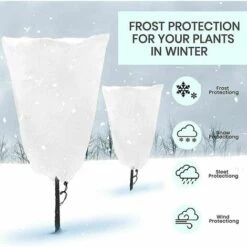 THSINDE Bâche D'hiver Pour La Protection Des Cultures Couverture D'arbre D'hiver Polaire Avec Cordon De Serrage 3pcs 60 X 80cm -Protection Pour Végétaux Soldes 64532168 5