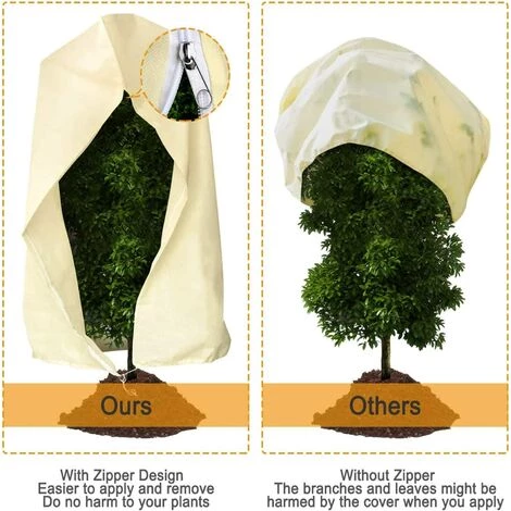 MEZHENG Housse De Protection Hiver, Housse De Protection Hiver Protection Antigel Réutilisable Et Lavable (180x120CM) 4 MEZHENG Housse De Protection Hiver, Housse De Protection Hiver Protection Antigel Réutilisable Et Lavable (180x120CM) – Image 2