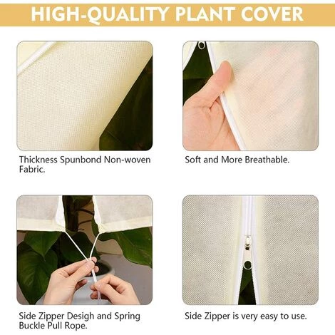 MEZHENG Housse De Protection Hiver, Housse De Protection Hiver Protection Antigel Réutilisable Et Lavable (180x120CM) 5 MEZHENG Housse De Protection Hiver, Housse De Protection Hiver Protection Antigel Réutilisable Et Lavable (180x120CM) – Image 3