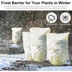 MEZHENG 120 * 180cm Housse De Plante,Housse De Protection Pour Plante,Couverture De Gel De Plante Housse D'hivernage Réutilisable Anti-Givre Cordon De Serrage Fermeture éclair Non Tissée -Protection Pour Végétaux Soldes 64535910 4