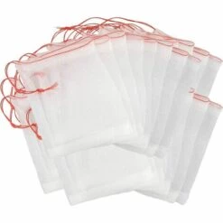 DECKON Lot De 50 Sacs De Protection Anti-insectes En Maille Nylon Avec Cordon De Serrage Pour Jardin, Verger, Plantes, Fruits, 15*25cm