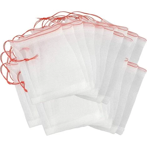 DECKON Lot De 50 Sacs De Protection Anti-insectes En Maille Nylon Avec Cordon De Serrage Pour Jardin, Verger, Plantes, Fruits, 15*25cm 3 DECKON Lot De 50 Sacs De Protection Anti-insectes En Maille Nylon Avec Cordon De Serrage Pour Jardin, Verger, Plantes, Fruits, 15*25cm