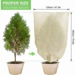 LITZEE Couvertures De Protection Contre Le Gel Des Plantes, Couverture De Protection Des Plantes En Polaire D'hiver Pour Fleurs, Arbustes (180 *120cm) -Protection Pour Végétaux Soldes 64804891 3