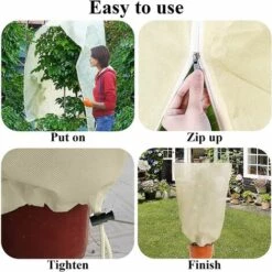 LITZEE Couvertures De Protection Contre Le Gel Des Plantes, Couverture De Protection Des Plantes En Polaire D'hiver Pour Fleurs, Arbustes (180 *120cm) -Protection Pour Végétaux Soldes 64804891 5