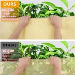 Voile Hivernage Plante , Bache D'hivernage Rouleau, Sac Vegetaux Jardin, Housse De Protection Tomate Arbre Arbuste Citronnier Olivier Palmier (2PC (Cordon), 80 * 100 Cm) 56Vingt -Protection Pour Végétaux Soldes 64939678 4