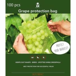 DONTODENT 100pcs Sacs De Protection De Raisin Fraise Fruits Anti Oiseaux Jardin Antiparasitaire Sacs Maille Litchi Cerise Sac Planteur Sacs De Culture Blanc 20x30cm