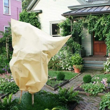 L'FLANEUR 2PCS Housse D'hivernage Pour Plante, Tissu Non Tissé Voile D Hivernage Des Plantes Réutilisable Avec Cordon De Serrage Convient Pour La Protection Des Plantes En Extérieur En Hiver 80 X 60cm Beig ANEUR 7 L'FLANEUR 2PCS Housse D'hivernage Pour Plante, Tissu Non Tissé Voile D Hivernage Des Plantes Réutilisable Avec Cordon De Serrage Convient Pour La Protection Des Plantes En Extérieur En Hiver 80 X 60cm Beig ANEUR – Image 5
