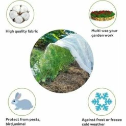 Polaire De Protection Contre Le Froid Et Le Gel De Haute Qualité Pour Les Plantes Couvre-Plantes Accessoires De Décoration De Jardin Une Pièce 1.5*5M S'arêern -Protection Pour Végétaux Soldes 65358956 4