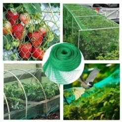 Filet De Protection Oiseaux, Filet De Jardin Anti-Oiseau Anti-Feuilles Filet De Bassin En PE Pour Protéger Légumes Fruits Plantes Bassin Jardin Balcon Volaille Elevage, 1PCS 2*10M +10PCS Pointe De Terre+ 30PCS Cerclage S'arêern
