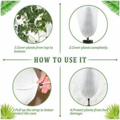 PREMIER Couverture De Protection Contre Le Froid Des Plantes, Couverture De Corde De Traction Résistante Au Gel Et Aux Insectes (corde De Traction Inférieure De 0,6 M De Large * 0,8 M De Haut) -Protection Pour Végétaux Soldes 65606742 4