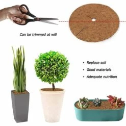 FR-LIFE BR-Vie 4 Pièces Tapis De Coco Plantes, Disque De Protection Plante, Tapis De Noix De Coco Disque Paillis Pot Tapis De Protection Des Plantes Pour Le Jardin De L'hôtel à La Maison (30 Cm) -Protection Pour Végétaux Soldes 65711832 3