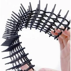 ZOLGINAH Anti-Chat Avec Pointes 12Pcs Pointes Anti-Chat Chat Scat Tapis Chat En Plastique Pointe Prickle Bande De Protection Des Végétaux Net Extérieur Jardin Clôture Ferme -Protection Pour Végétaux Soldes 65731015 4