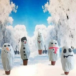 Hivernage Pour Plantes, Housse De Plante, Couverture De Plante D'Hiver Couverture De Plante De Froid De L'Épaisseur Extérieure De La Protection Du Gel Sac Chaud Anti-Gel Veste Couvertures LITZEE 90*103cm （Style Un） Accessoires -Protection Pour Végétaux Soldes 65818686 5