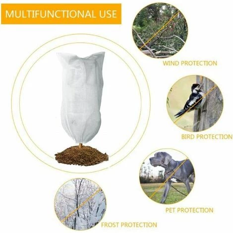 KAEJYIUT Couverture Végétale Réutilisable Housses Plantes Jardin Résistant Déchirure Avec Cordon éclair Sacs Protection Bache Housse D'Hivernage Non Tissée Pour Protéger Les Plantes Pot Arbres Fruitiers 6 KAEJYIUT Couverture Végétale Réutilisable Housses Plantes Jardin Résistant Déchirure Avec Cordon éclair Sacs Protection Bache Housse D'Hivernage Non Tissée Pour Protéger Les Plantes Pot Arbres Fruitiers – Image 4