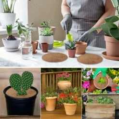 Disque De Paillage, Paillage, 6 Pièces Disque Paillage Coco, 30 X 30cm Fibre De Noix De Coco Disque De Paillage, L'hiver Plantes Protection Tapis, Tapis Coco Plante Pour Les Arbres Et Les Plantes Ephé -Protection Pour Végétaux Soldes 66085985 5