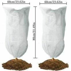 KAEJYIUT Couverture Végétale Réutilisable Housses Plantes Jardin Résistant Déchirure Avec Cordon éclair Sacs Protection Bache Housse D'Hivernage Non Tissée Pour Protéger Les Plantes Pot Arbres Fruitiers -Protection Pour Végétaux Soldes 66110522 2