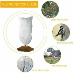 KAEJYIUT Couverture Végétale Réutilisable Housses Plantes Jardin Résistant Déchirure Avec Cordon éclair Sacs Protection Bache Housse D'Hivernage Non Tissée Pour Protéger Les Plantes Pot Arbres Fruitiers -Protection Pour Végétaux Soldes 66110522 4