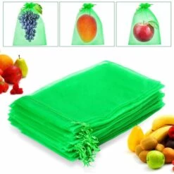 THSINDE Sac Protection Fruits 50 Pièces, Sachet Protection Raisin 20x 30cm Jardin Sac Organza Avec Cordon Contre Guêpe Drosophile Scarabées Oiseaux (Vert) 11 THSINDE Sac Protection Fruits 50 Pièces, Sachet Protection Raisin 20x 30cm Jardin Sac Organza Avec Cordon Contre Guêpe Drosophile Scarabées Oiseaux (Vert) -Protection Pour Végétaux Soldes 66176011 5