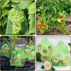 THSINDE Sac De Protection De Grappes De Raisins, 50 Pièces 30x20 Cm Sac En Organza Des Fruits Avec Cordons Donne Protection Totale Contre Les Guêpes Les Oiseaux Et Autres Insectes （Vert Mousse） -Protection Pour Végétaux Soldes 66178654 5