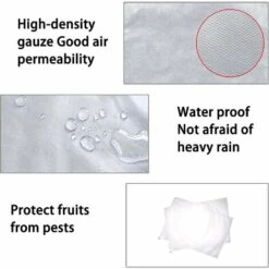 DONTODENT Filets De Protection Contre Les Insectes Et Les Oiseaux, Sac De Protection Des Fruits Avec Cordon De Serrage, Sac De Protection Des Raisins, Protège Les Fruits, Les Fleurs, Les Légumes, Imperméable, Breathab -Protection Pour Végétaux Soldes 66197833 3