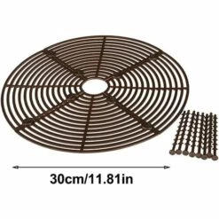 PESCE Lot De 2 Grilles De Protection Pour Pot De Fleurs - Répulsif Pour Chat - Sécurité Pour Bébé - Pour Protéger Les Enfants Et Les Animaux Domestiques - 30 Cm - Marron -Protection Pour Végétaux Soldes 66263853 3