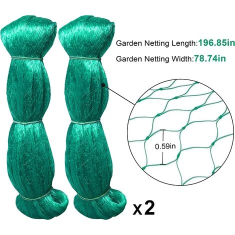 Filet De Protection Pour Arbres Fruitiers Protection Anti Oiseaux Et Animaux Filet En Polyéthylène Robuste Avec Mailles (vert,2*5m),Adélala 4 Filet De Protection Pour Arbres Fruitiers Protection Anti Oiseaux Et Animaux Filet En Polyéthylène Robuste Avec Mailles (vert,2*5m),Adélala – Image 2