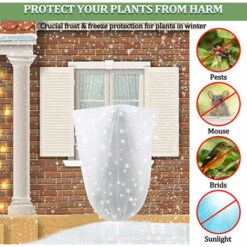Housse De Protection Pour Plantes (Set De 3) – Sac En Non Tissé Pour Plante En Pot Protection Des Plantes Du Gel, Du Vent Et Des Précipitations (80x60cm) Adélala -Protection Pour Végétaux Soldes 66381313 4