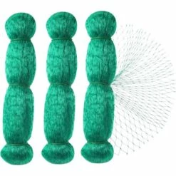 Filet Anti Oiseaux,3pcs 2 * 10m Vert Jardin Oiseau Filet De Pour Plante Filet De Protection,Protéger Les Plantes, Les Fruits, Les Fleurs Et Les Légumes,Maille De 15 Mm Adélala