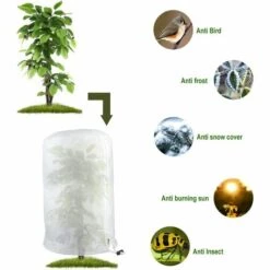 Housse De Protection Pour Plante, Housses Hivernage Jardin Plante Fruits Protection Sac - Protège Du Froid Vos Végétaux Ajustable Avec Cordon De Serrage à Glissière, 1.2 X 1.8M Adélala -Protection Pour Végétaux Soldes 66383145 2