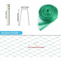 Filet Anti-Oiseaux En Maille Filet De Jardin Protection 4 X 10M Filet Protection Oiseaux Vert Filet Pour Plantes De Jardin Avec Attaches De Câble Et Piquets Pour Arbres Fruitiers Légumes Dksfjkl 8 Filet Anti-Oiseaux En Maille Filet De Jardin Protection 4 X 10M Filet Protection Oiseaux Vert Filet Pour Plantes De Jardin Avec Attaches De Câble Et Piquets Pour Arbres Fruitiers Légumes Dksfjkl -Protection Pour Végétaux Soldes 66744445 2