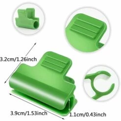 FVO 40 Pièces Serre Film Pinces, Couverture Rangée Films, Clip De Serre, Clip De Film De Serre, Couverture Rangée Film Serre, Clip Cerceau Tunnel De Filet En Plastique, Pour Serres, Cadre, Abris (Vert) -Protection Pour Végétaux Soldes 66766858 3