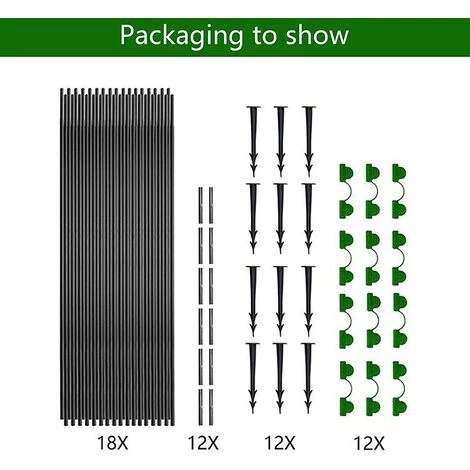 FVO 18 Pcs Arceaux Pour Serre Tunnel,Serre Surélevée Pour Tunnel,Cerceaux De Serre,Plantes Poussent Des Tunnels De Soutien Des Maisons De Jardinage Un Cadre De Culture En Fibre De Verre Pour Des Jardins 6 FVO 18 Pcs Arceaux Pour Serre Tunnel,Serre Surélevée Pour Tunnel,Cerceaux De Serre,Plantes Poussent Des Tunnels De Soutien Des Maisons De Jardinage Un Cadre De Culture En Fibre De Verre Pour Des Jardins – Image 4