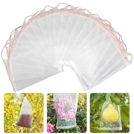 YIDOMDE Sacs En Maille Pour Aliments, 20PCS UVA Sacs De Couverture De Barrière De Fruit De Jardin Pour La Protection UVA De Figue De Fleur De Semence De Légume D'insecte D'insecte De Moustique-35CM*15CM 3 YIDOMDE Sacs En Maille Pour Aliments, 20PCS UVA Sacs De Couverture De Barrière De Fruit De Jardin Pour La Protection UVA De Figue De Fleur De Semence De Légume D'insecte D'insecte De Moustique-35CM*15CM