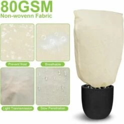 OCXIN Capots De Protection Des Plantes, Protection Hivernale Pour Plantes En Bac, Protection Antigel, Capot De Protection Avec Cordon De Serrage (180 X 120CM) -Protection Pour Végétaux Soldes 67280074 4